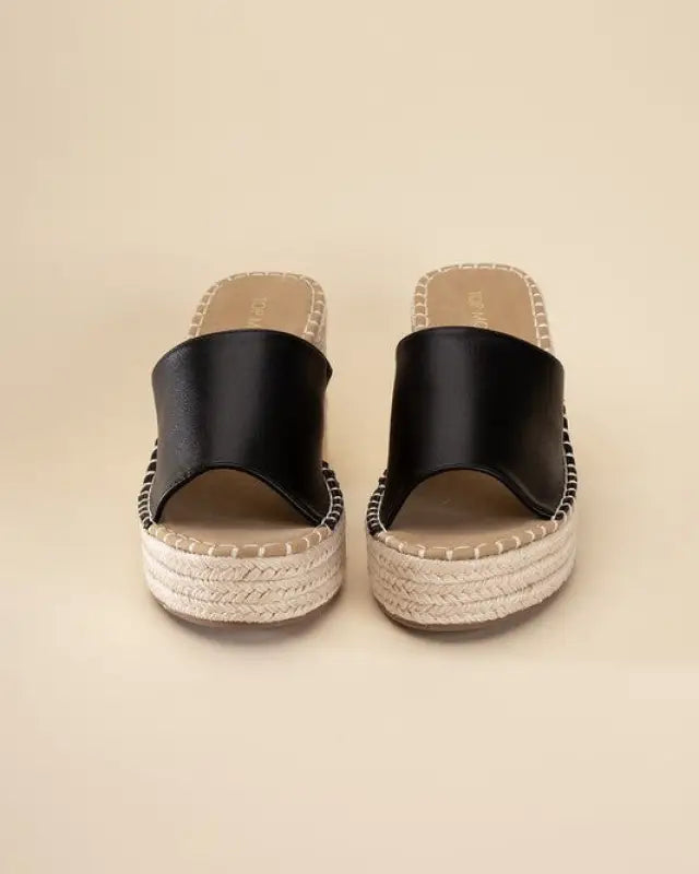 LOCK-1 Espadrille Mule Heels