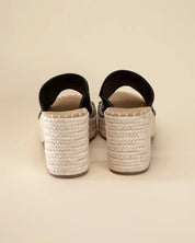 LOCK-1 Espadrille Mule Heels