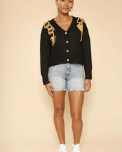 Lock and key cropped cardigan