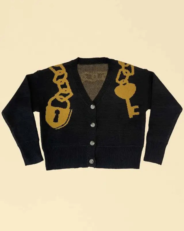 Lock and key cropped cardigan