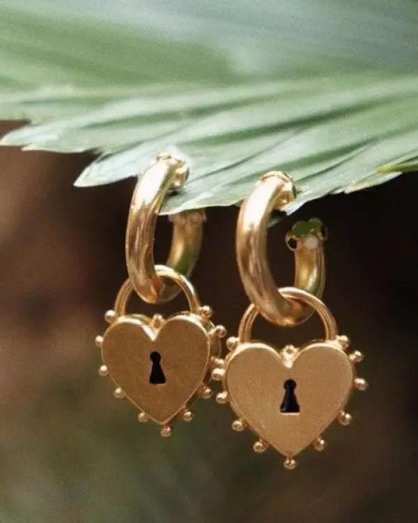 Locked Heart Earrings