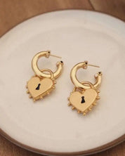 Locked Heart Earrings