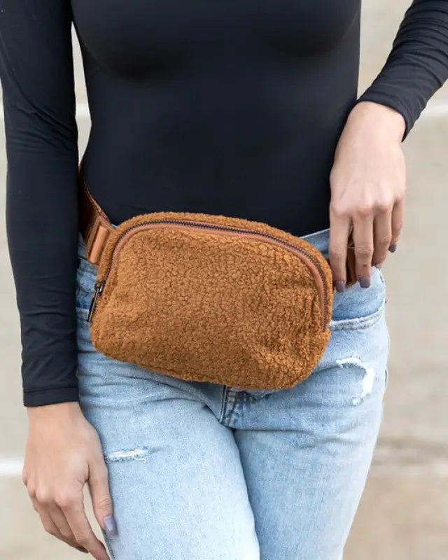 Lola Boucle Sherpa Sling/Belt Bag