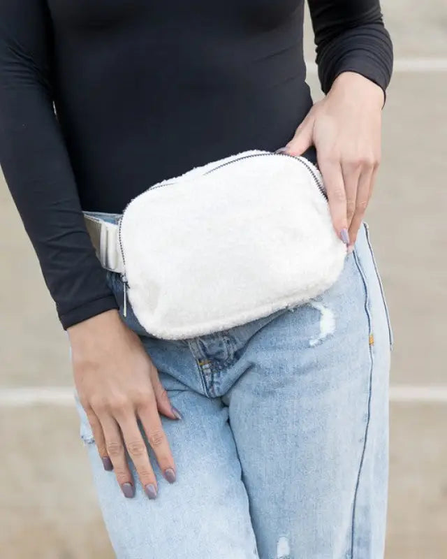 Lola Boucle Sherpa Sling/Belt Bag