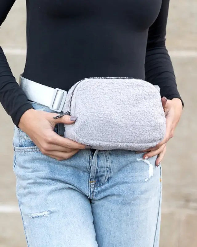 Lola Boucle Sherpa Sling/Belt Bag