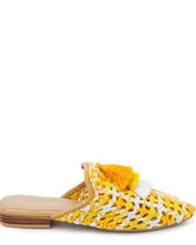 London Rag MARIANA WOVEN FLAT MULES WITH TASSELS