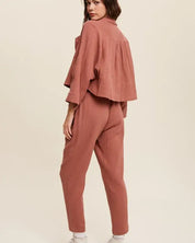 Long Sleeve Button Down And Long Pants Sets