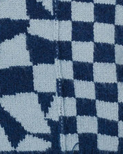 Long Sleeve Checkerboard Sweater