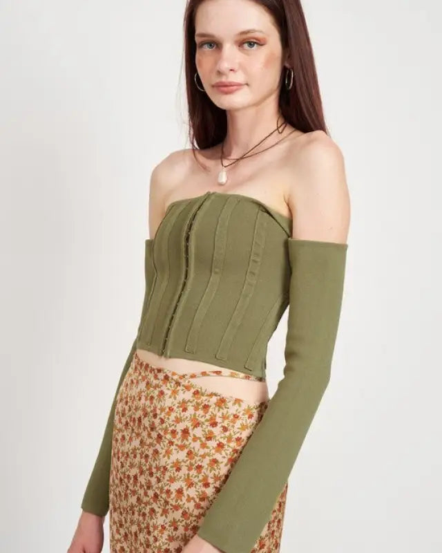 Long Sleeve Off Shoulder Top