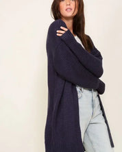 Long Sleeve Open Front Cardigan With Back Heart