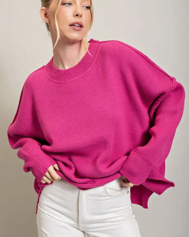 Long Sleeve Ribbed Sweater