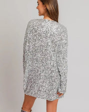 Long Sleeve Sequin Mini Dress