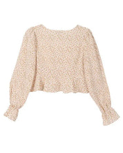 LS floral frill blouse