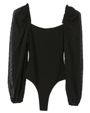 LS shirring sleeve bodysuit