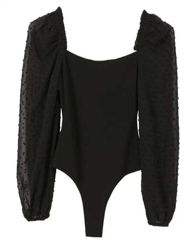 LS shirring sleeve bodysuit