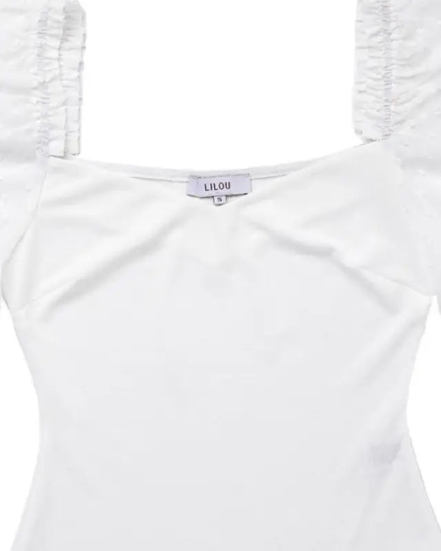 LS shirring sleeve bodysuit