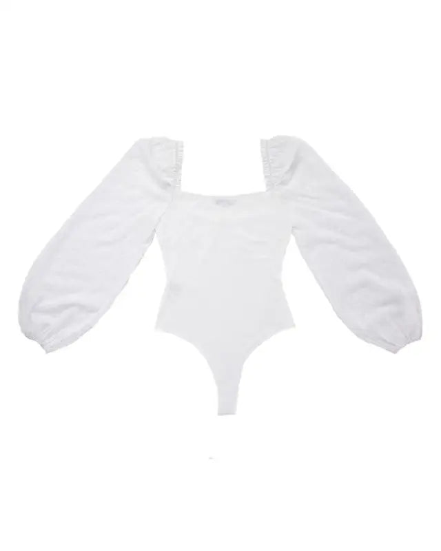 LS shirring sleeve bodysuit