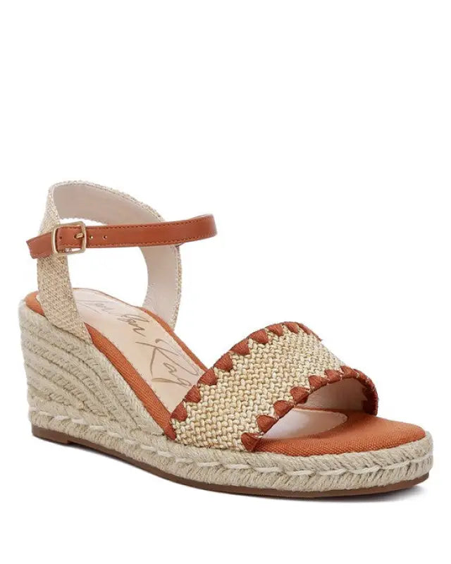 Lucas Raffia Wedge Heel Espadrilles - Tan / US - 5 UK - 3 EU - 36