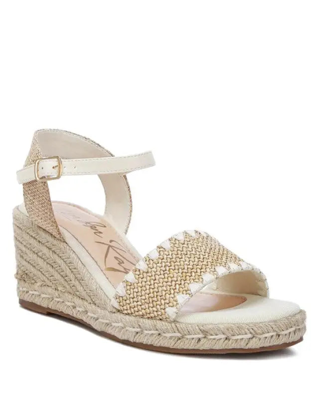 Lucas Raffia Wedge Heel Espadrilles - Beige / US - 5 UK - 3 EU - 36