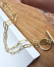 Luxe Paperclip Chain 20in - Gold / OneSize