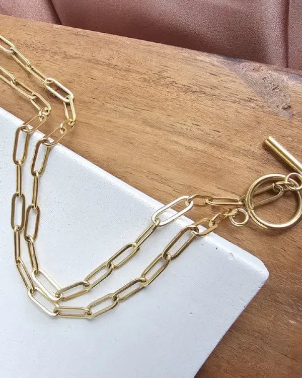 Luxe Paperclip Chain 20in - Gold / OneSize