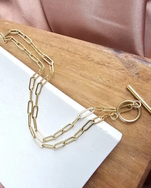 Luxe Paperclip Chain 20in - Gold / OneSize