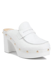 Lyrac Recycled Leather Platform Clogs - White / US - 5 UK - 3 EU - 36