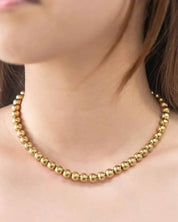 Macro Beaded Necklace - Gold / OS