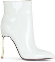Madalynn London Rag Shine High Stiletto Boot - White / 5