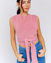 Madeline Convertible Criss Cross Crop Sweater