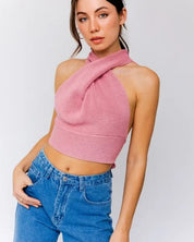 Madeline Convertible Criss Cross Crop Sweater