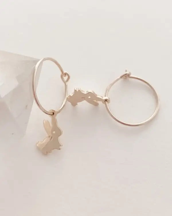 Magic Charm Bunny Hoops