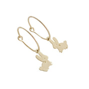 Magic Charm Bunny Hoops - Gold / One Size