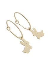 Magic Charm Bunny Hoops - Gold / One Size