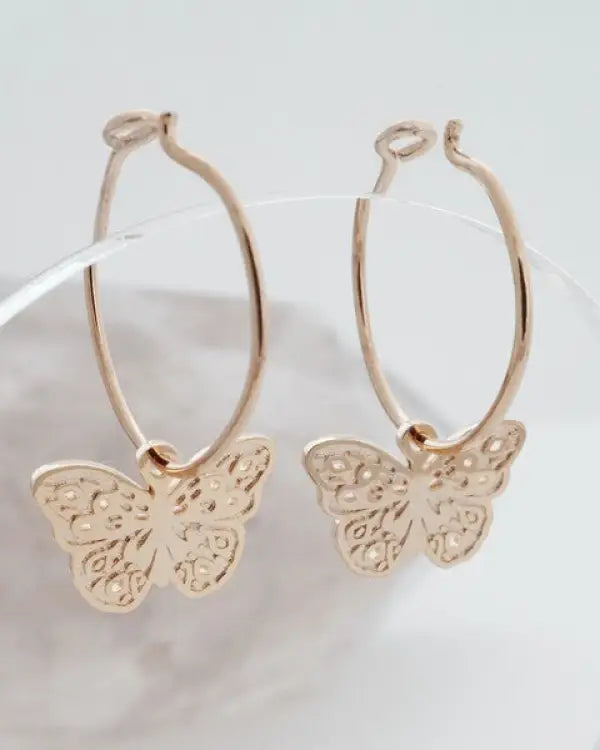 Magic Charm Butterfly Hoops