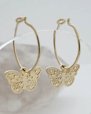 Magic Charm Butterfly Hoops