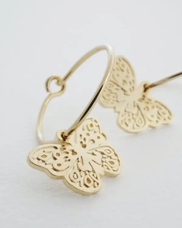 Magic Charm Butterfly Hoops