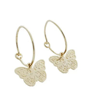 Magic Charm Butterfly Hoops - Gold / One Size