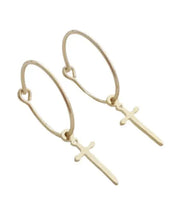 Magic Charm Dagger Hoops - Gold / One Size