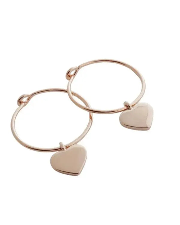 Magic Charm Gratitude Heart Hoops