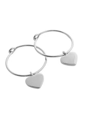 Magic Charm Gratitude Heart Hoops