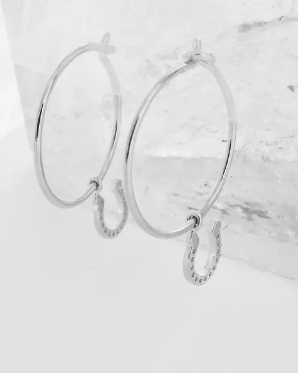 Magic Charm Horseshoe Hoops