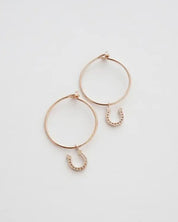 Magic Charm Horseshoe Hoops