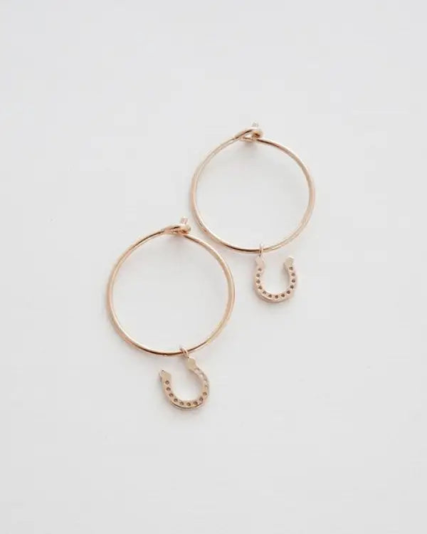 Magic Charm Horseshoe Hoops