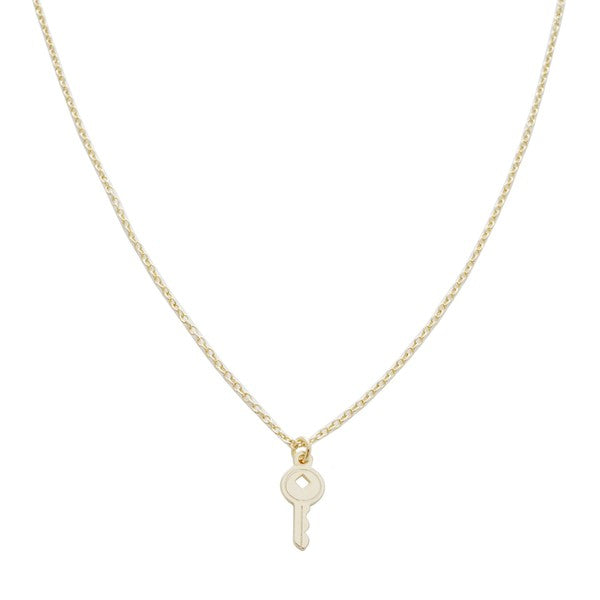 Magic Charm Key Necklace - Gold / One Size