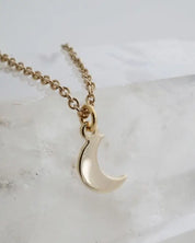 Magic Charm Moon Necklace - Gold / One Size