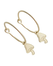 Magic Charm Mushroom Hoops - Gold / One Size