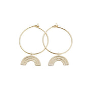 Magic Charm Rainbow Hoops - Gold / One Size