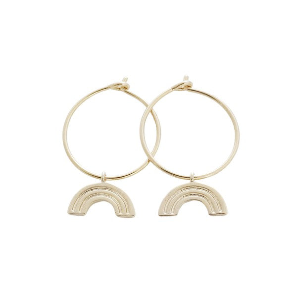 Magic Charm Rainbow Hoops - Gold / One Size