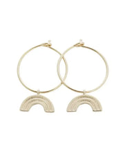 Magic Charm Rainbow Hoops - Gold / One Size